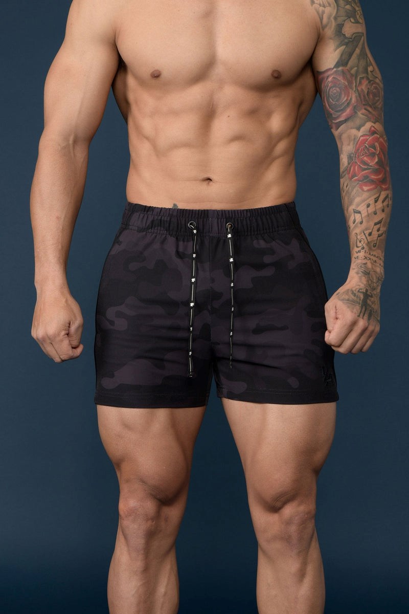 YoungLA 101 Bodybuilding Lyhyt Shorts Camo | TFQYZ5481