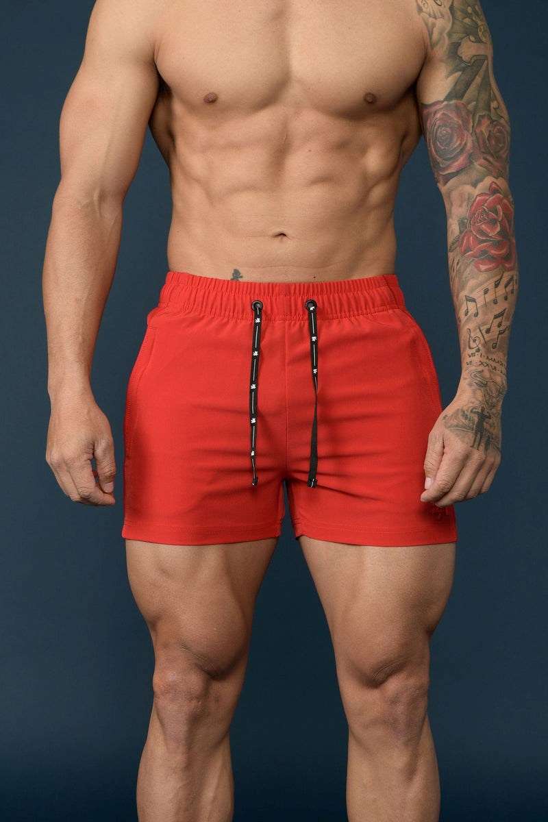 YoungLA 101 Bodybuilding Lyhyt Shorts Punainen | NLXQE3186