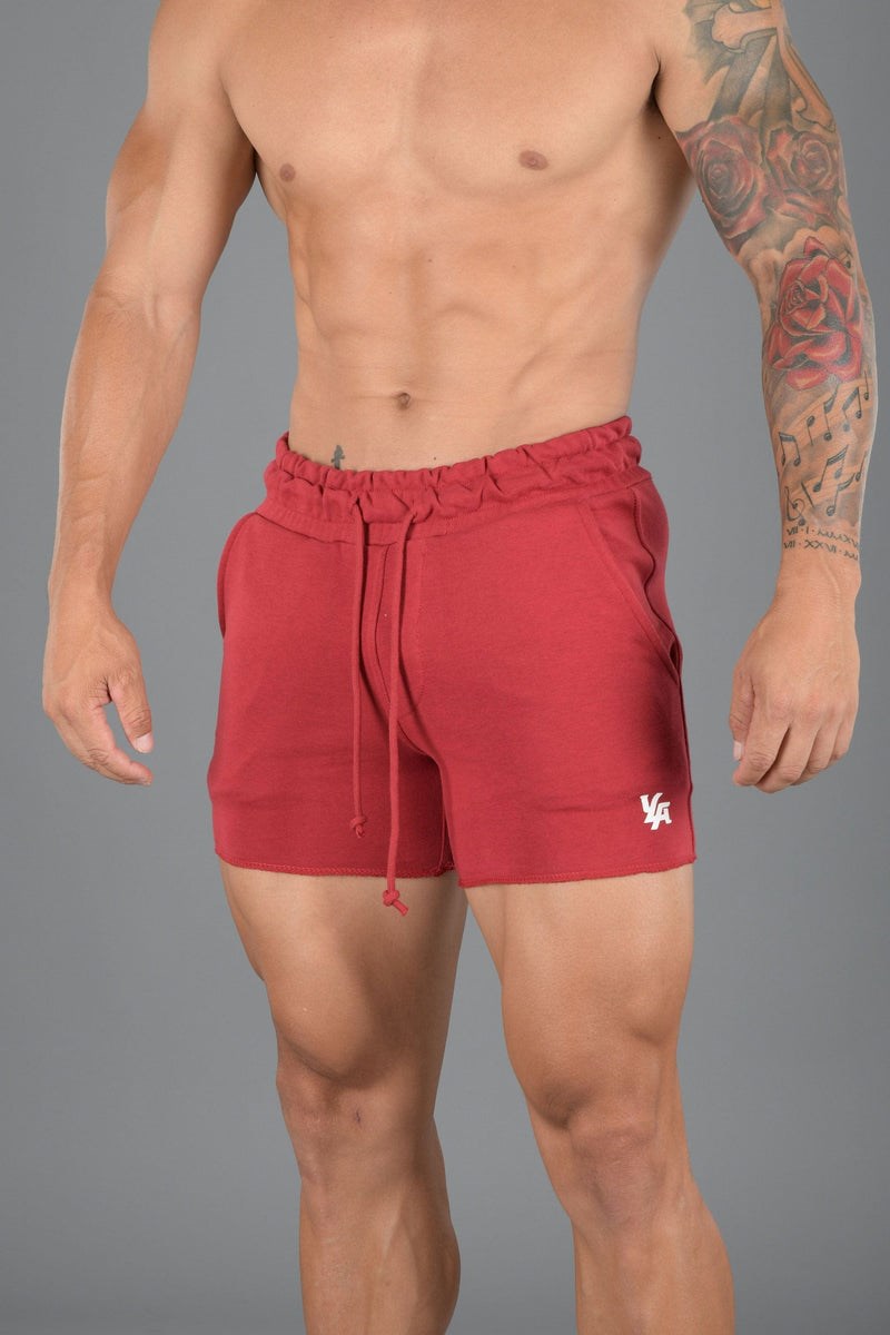 YoungLA 102 Bodybuilding French Terry Shorts Punainen | AVTGK3675