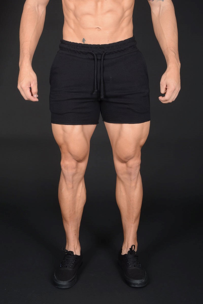 YoungLA 102 Bodybuilding French Terry Shorts Mustat | EWFTK7861