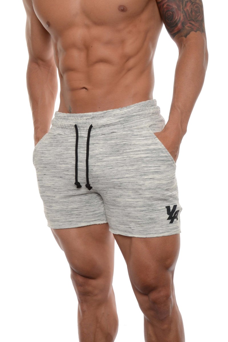 YoungLA 102 Bodybuilding French Terry Shorts Marble | IRPHC6702