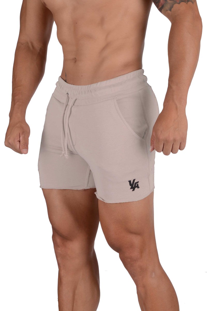 YoungLA 102 Bodybuilding French Terry Shorts Mushroom | OBPUG8240