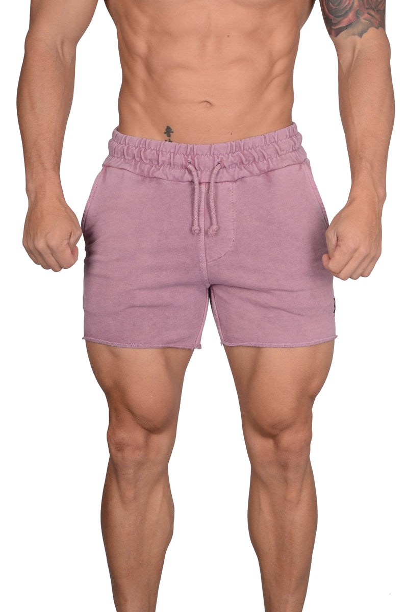 YoungLA 102 Bodybuilding French Terry Shorts Pinkki | RUXKH0196