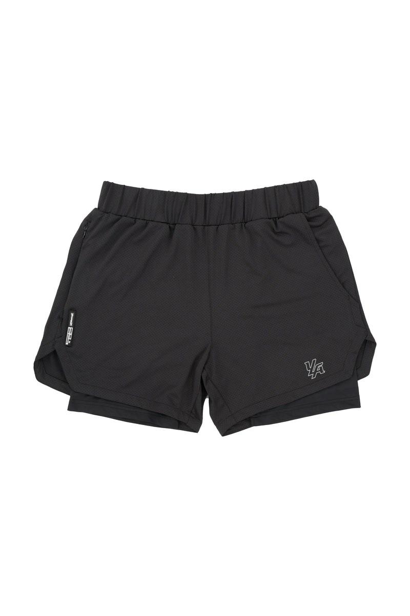 YoungLA 105 Compression Shorts 2.0 Mustat | LUEBW2739