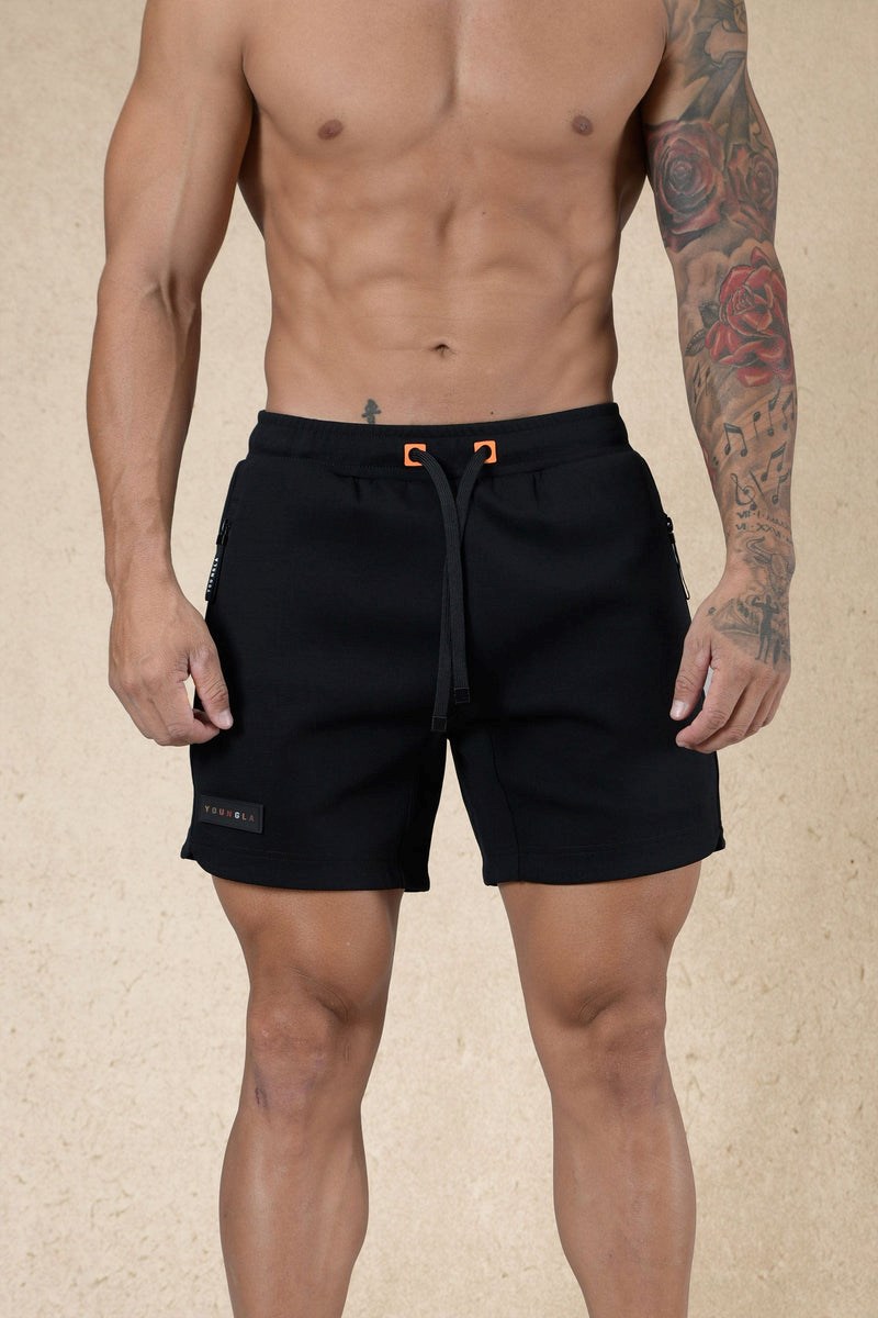 YoungLA 108 Elevate Shorts Mustat | FQOPW0485