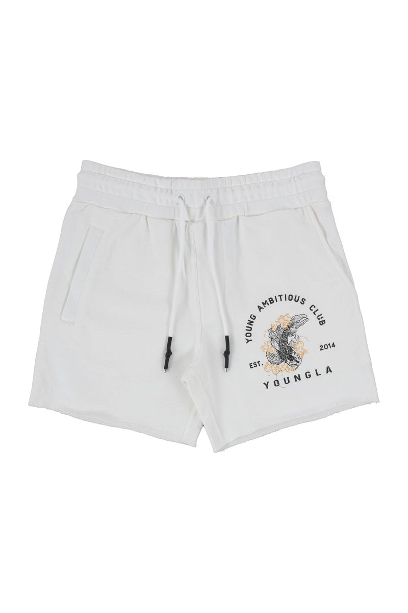 YoungLA 111 Dedication Lyhyt Shorts Valkoinen | EZOMR6123