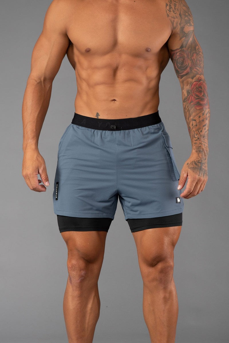 YoungLA 121 Performance Line Compression Shorts Sininen | PZUGF0367