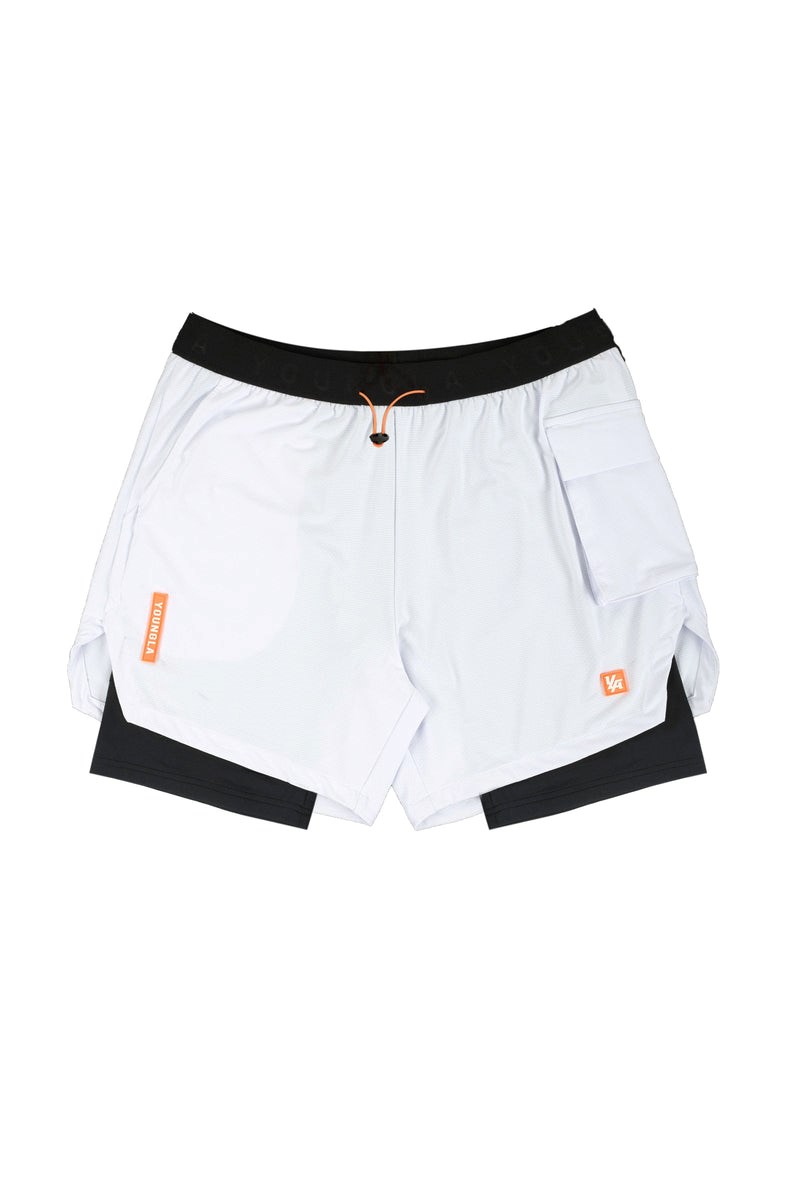 YoungLA 121 Performance Line Compression Shorts Valkoinen | ZFLUD6482