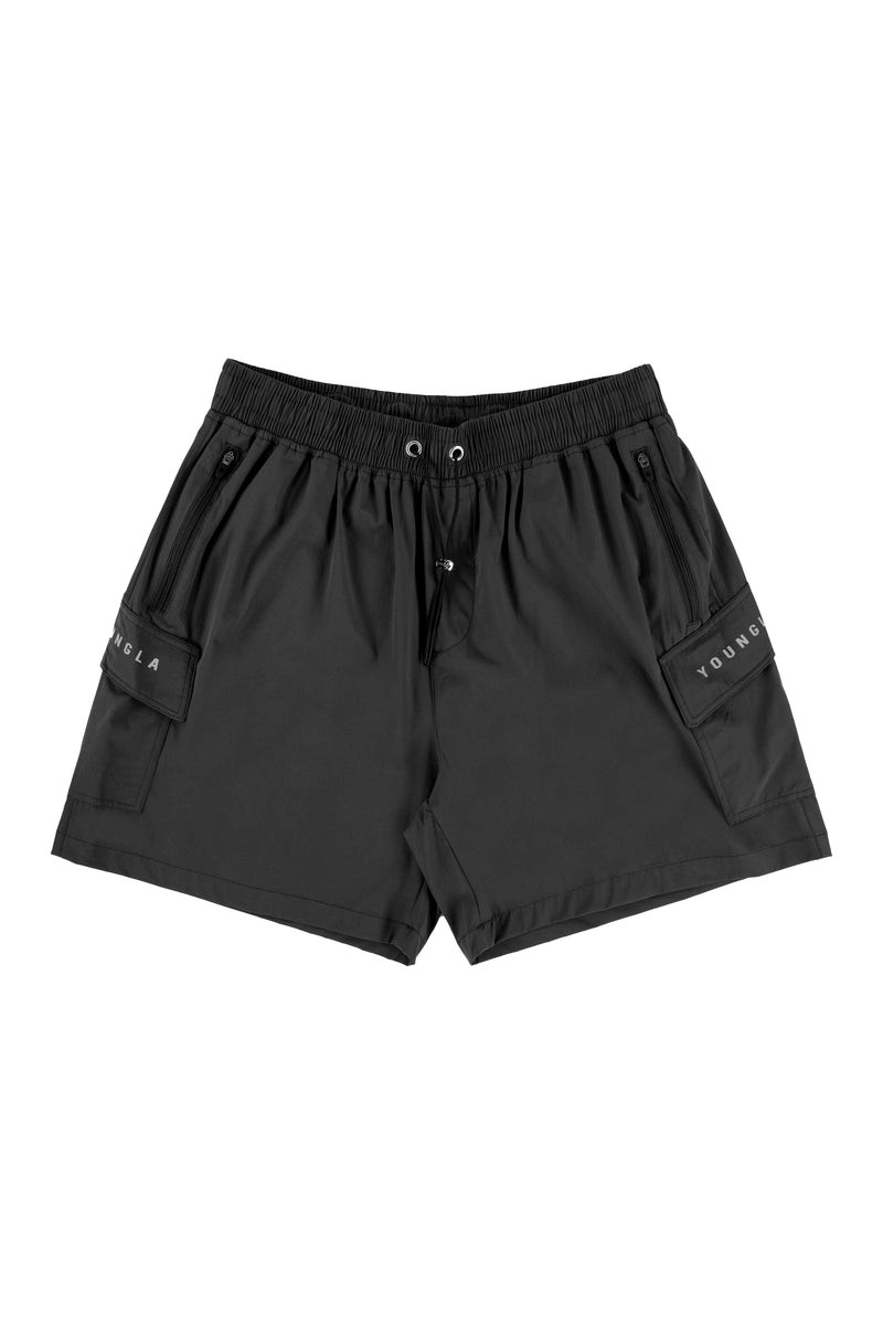 YoungLA 122 The Weekender Shorts Mustat | OHNIG9681