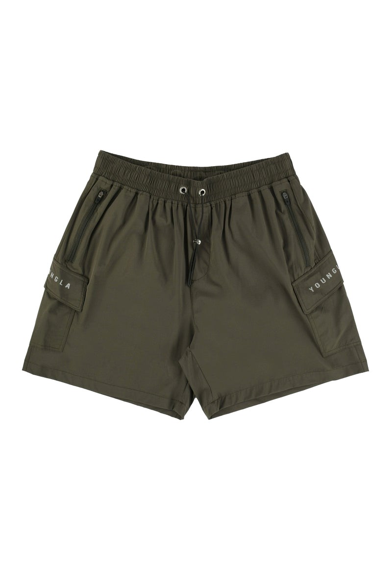 YoungLA 122 The Weekender Shorts Oliivinvihreä | YZKRD3258