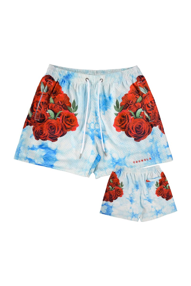 YoungLA 141 The Block Party Shorts Punainen | XMZBF1502