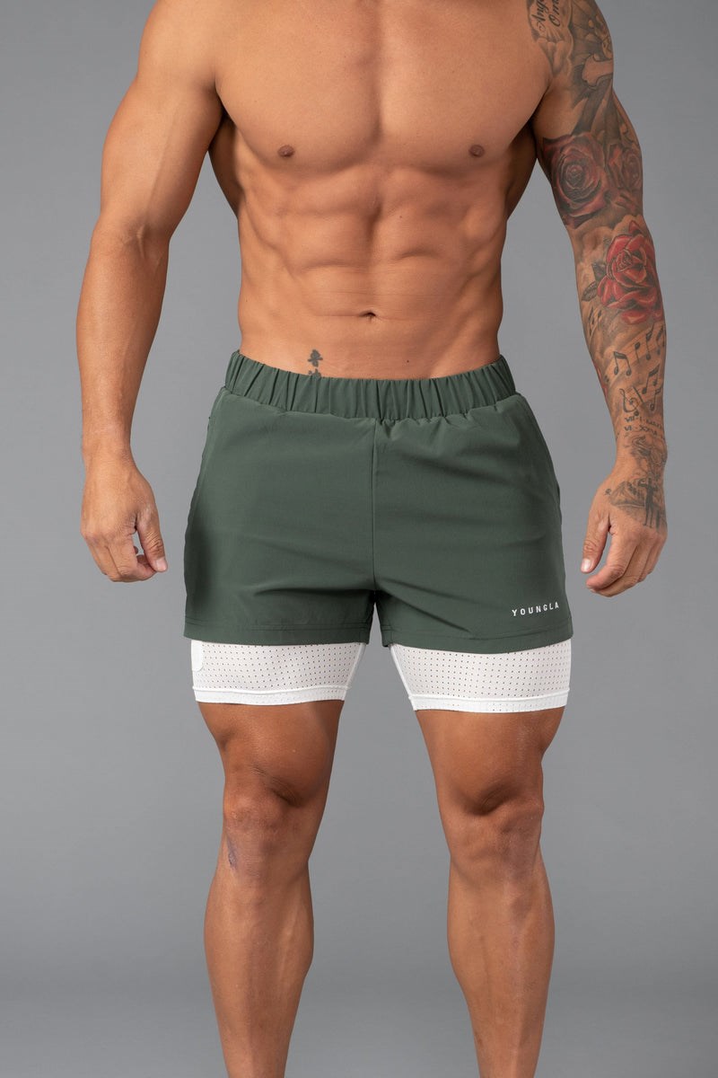 YoungLA 144 Peak Velocity Compression Shorts Vihreä | VFOJN0721