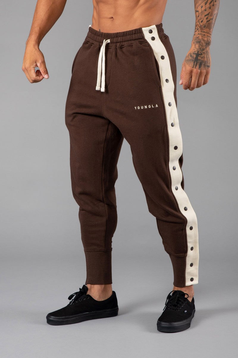 YoungLA 235 - 90s Tear Away Joggers Ruskea | OTQRZ5749