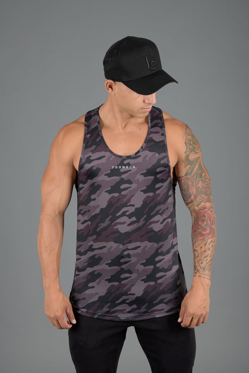 YoungLA 305 Performance Line Tank Tops Camo | UBDWT3698