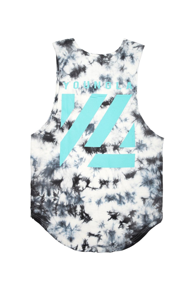 YoungLA 321 Tie Dye Bloc Cut Off Tanks Rainy Days | NYPKT9276