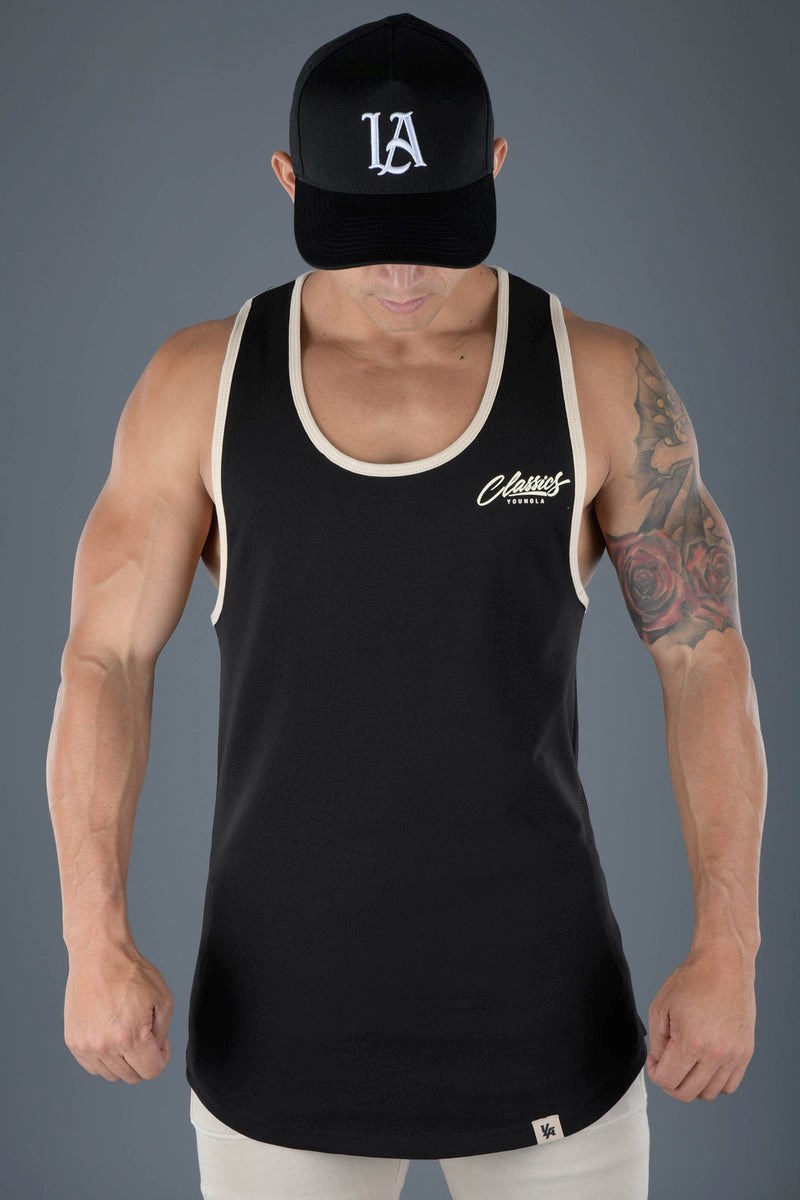 YoungLA 324 Classics Stringer Tank Mustat | UCRGT7652