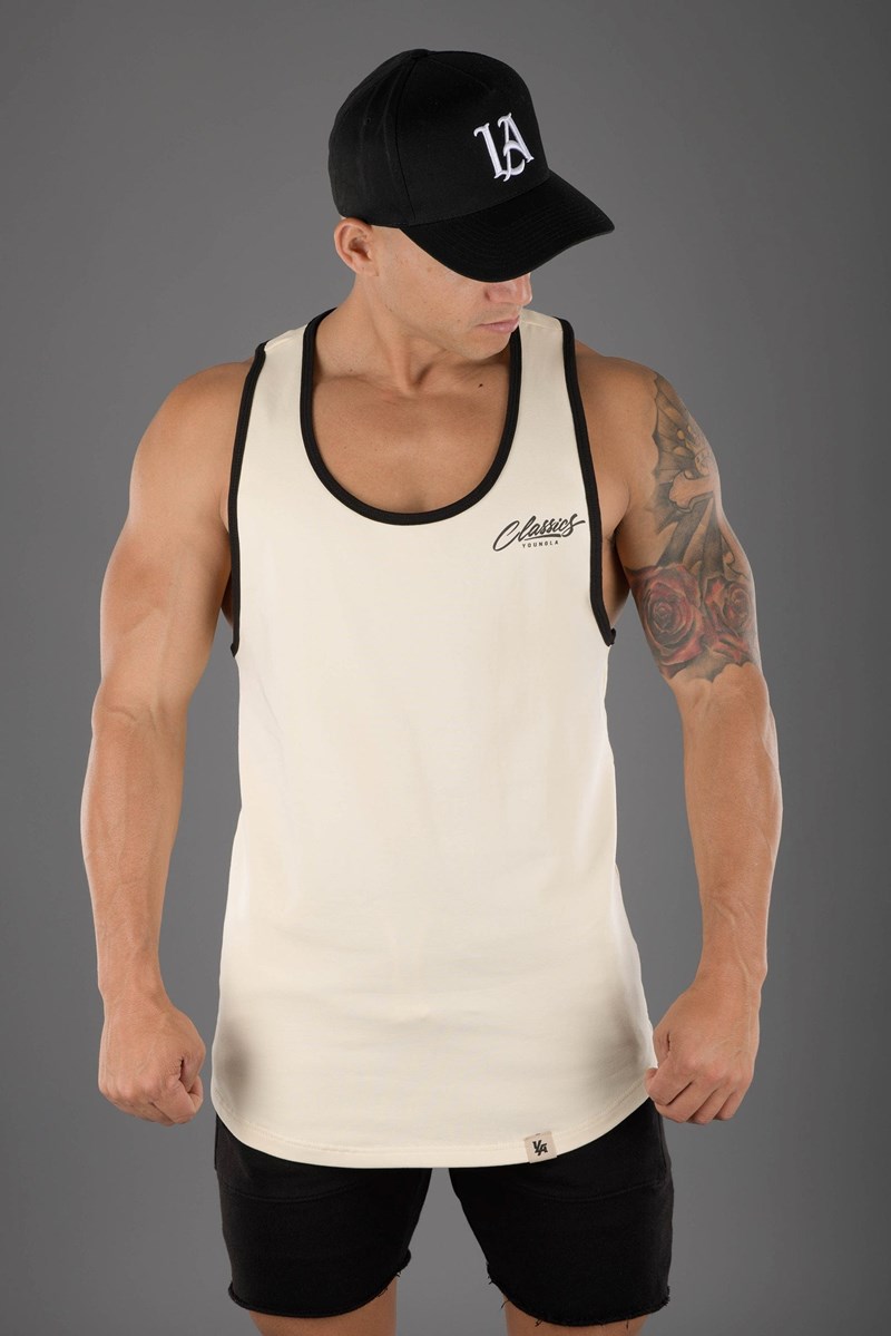 YoungLA 324 Classics Stringer Tank Off-White | SGODH6285