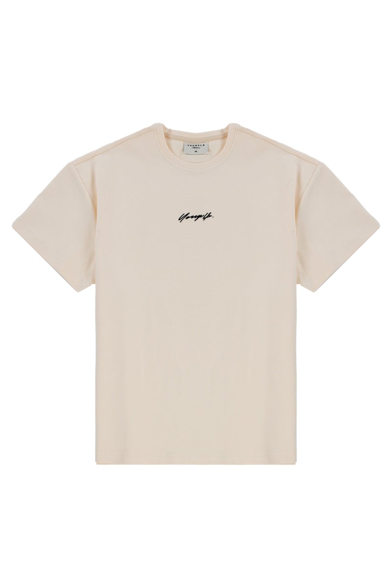 YoungLA 430 Oversized Cloud Foam Tee Off-White | JQFOV9268