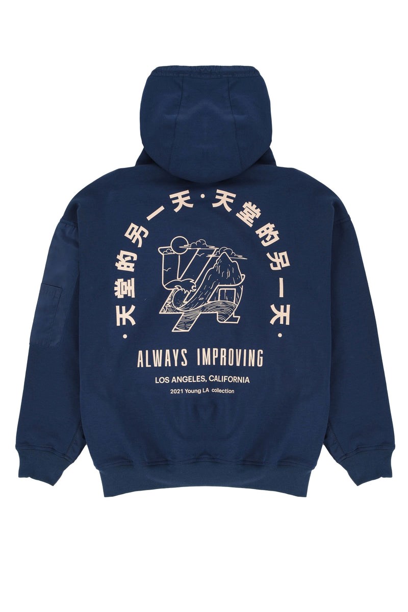 YoungLA 521 Goat Hoodies Laivastonsininen | ESPXU8376