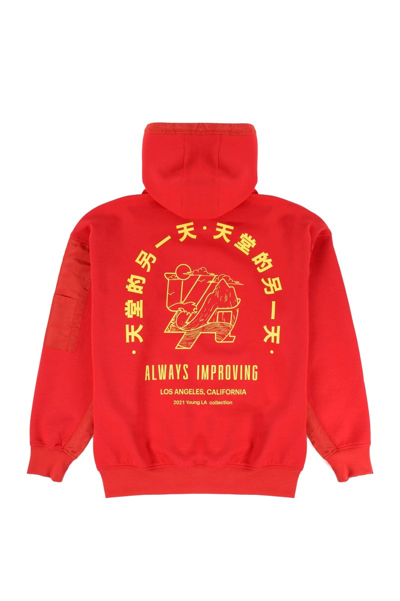 YoungLA 521 Goat Hoodies Punainen | RLDFM6859