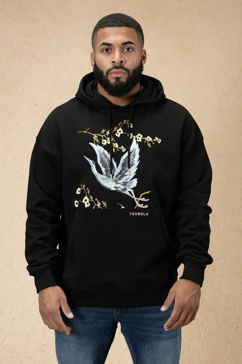 YoungLA 548 Dreamer Hoodies Mustat | ZXHPG6102