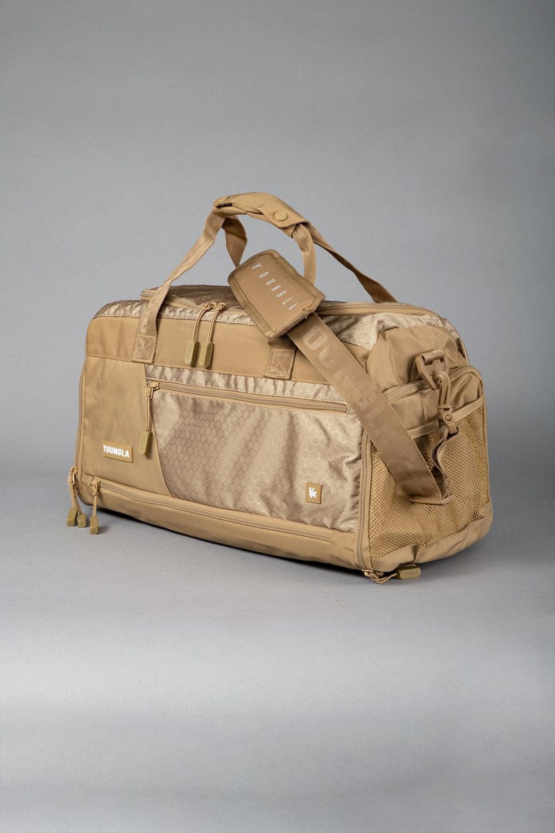 YoungLA 740 Elite Duffle Bags Tan | XIGBV3462