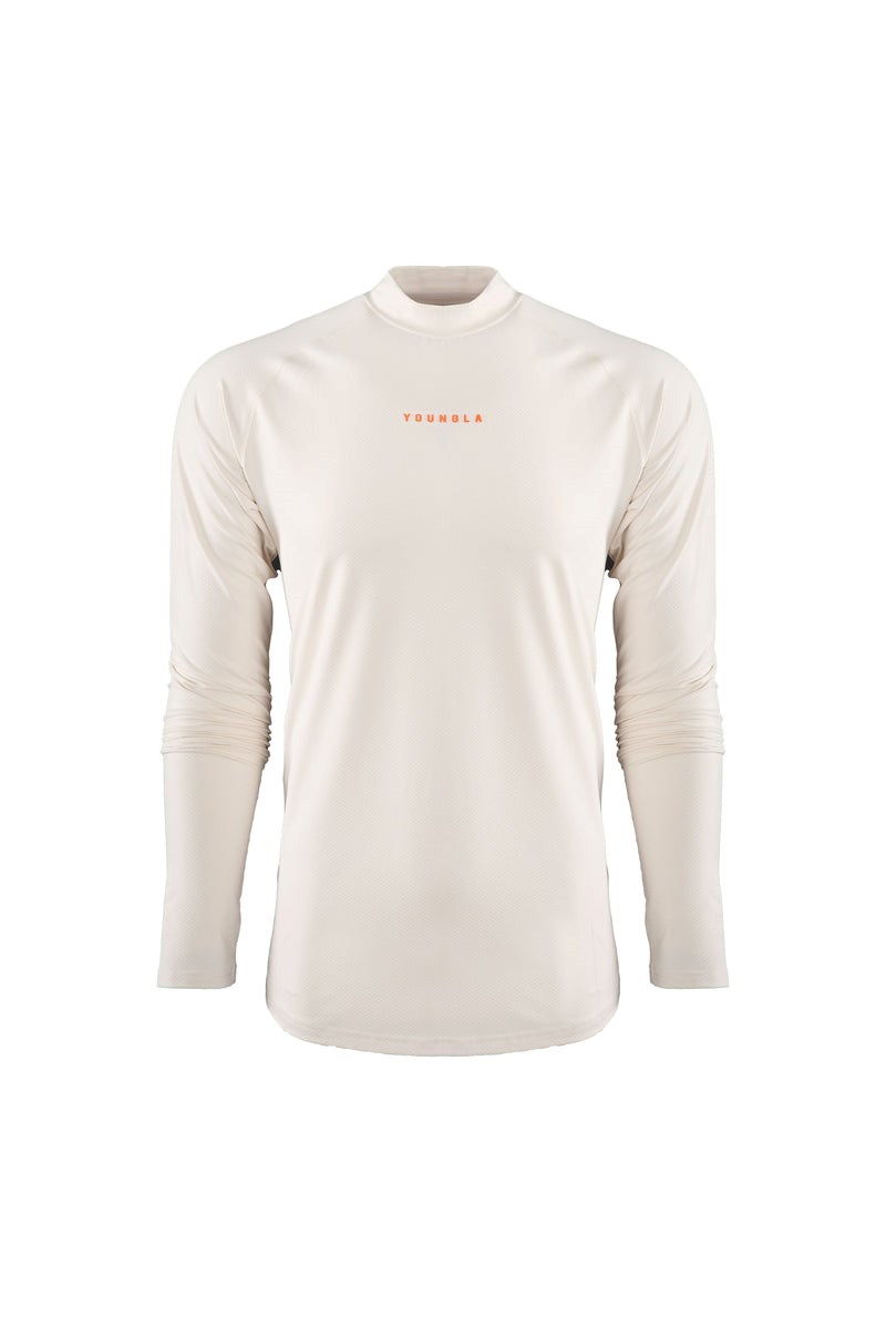 YoungLA 808 High Neck Compression Shirt Off-White | TOMDP7908