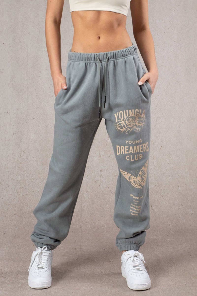 YoungLA W211 Dreamers Joggers Slate | ZUIVH6580