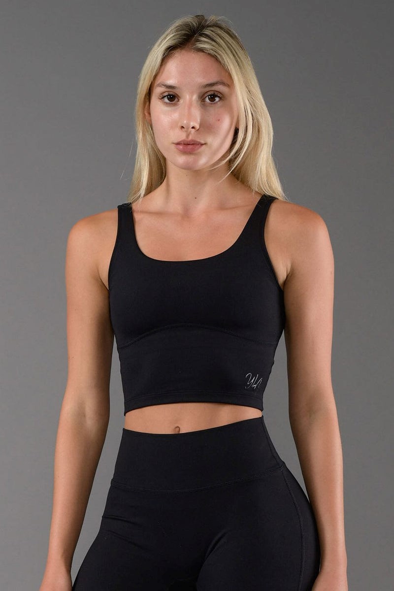 YoungLA W309 Level-up Sports Bra Mustat | MEBLT3892