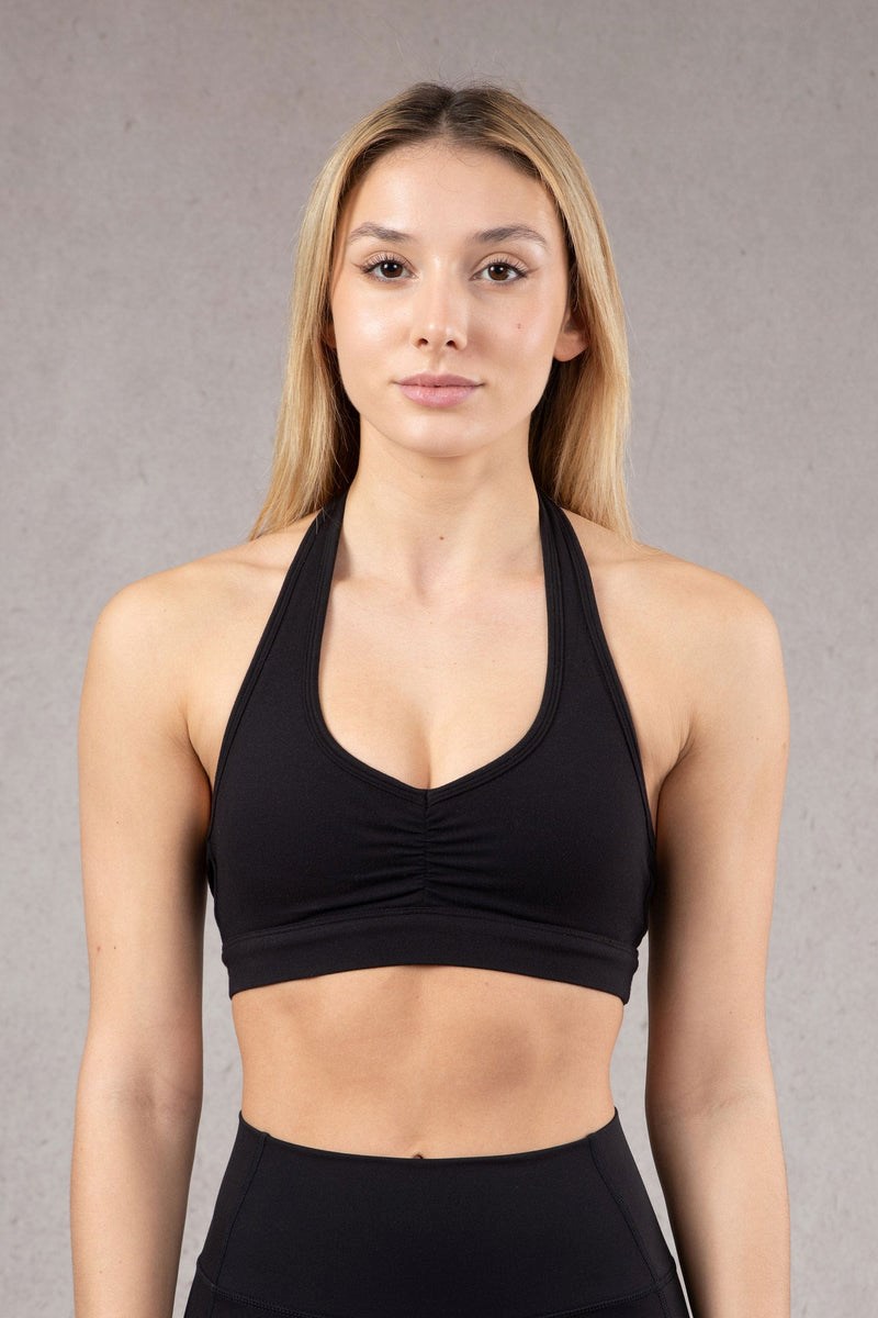 YoungLA W320 Power Backless Sports Bra Mustat | ULIQH7654