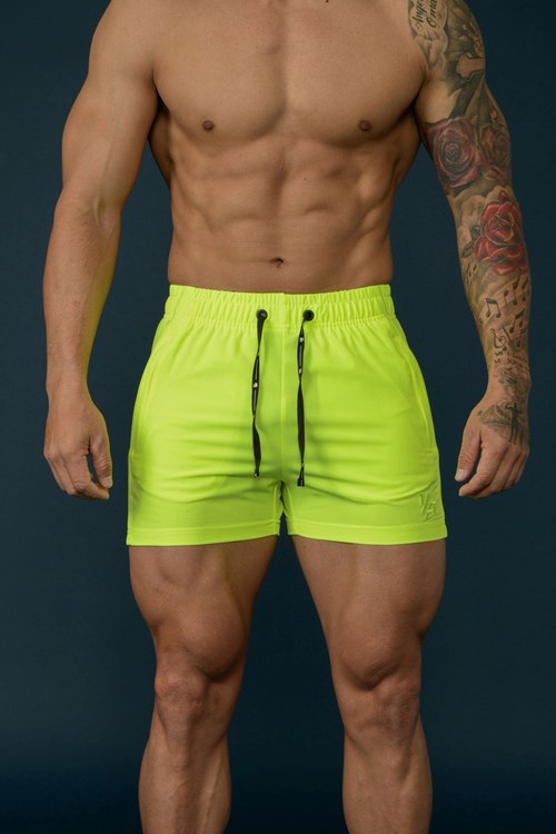 YoungLA 101 Bodybuilding Lyhyt Shorts All Neon | YALWJ0819