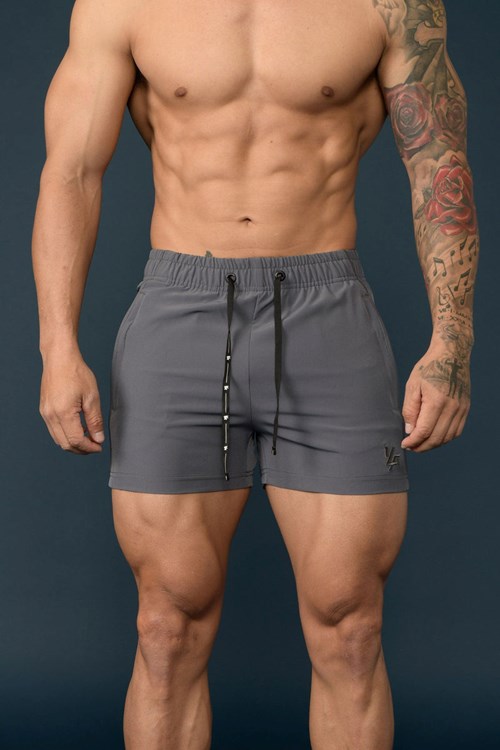 YoungLA 101 Bodybuilding Lyhyt Shorts Harmaat | YJHEN5941