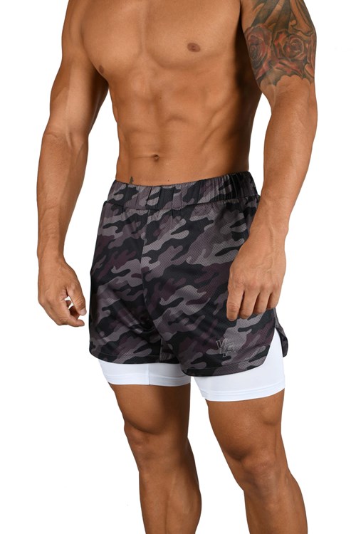 YoungLA 105 Compression Shorts 2.0 Mustat | DCQOE0584