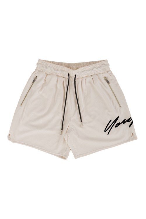 YoungLA 115 Signature Shorts Off-White | QOVKZ3915