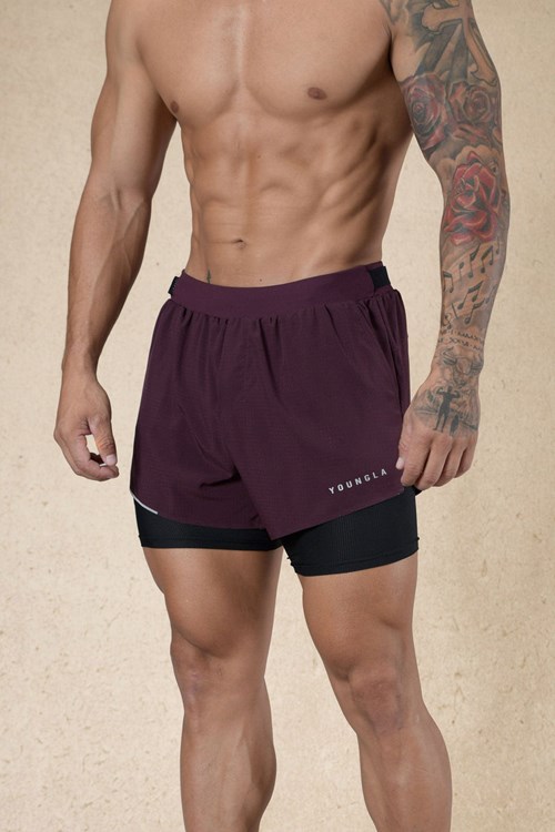 YoungLA 124 - 6am Compression Shorts Plum | FEUMO6245