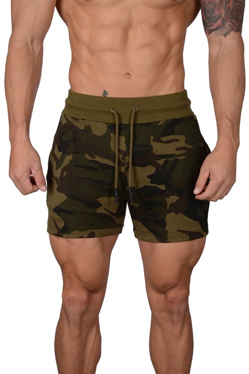 YoungLA 126 Interlock Shorts Camo | YMARE3401