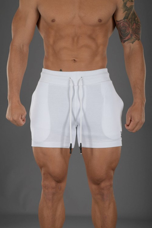 YoungLA 126 Interlock Shorts Valkoinen | PWRET9180