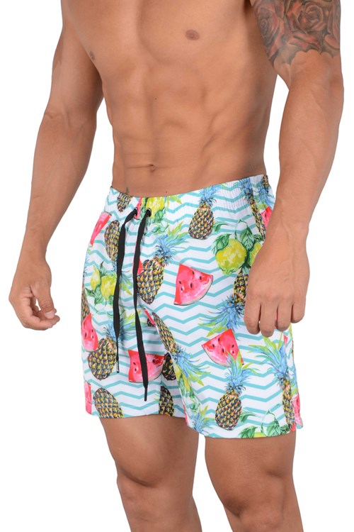 YoungLA 128 Abstract Swim Shorts '22 Melon Pineapple | XSOKN9518