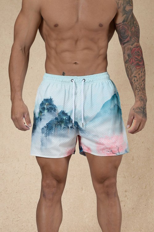 YoungLA 135 House Party Shorts Spring Scenery | JWENH1574