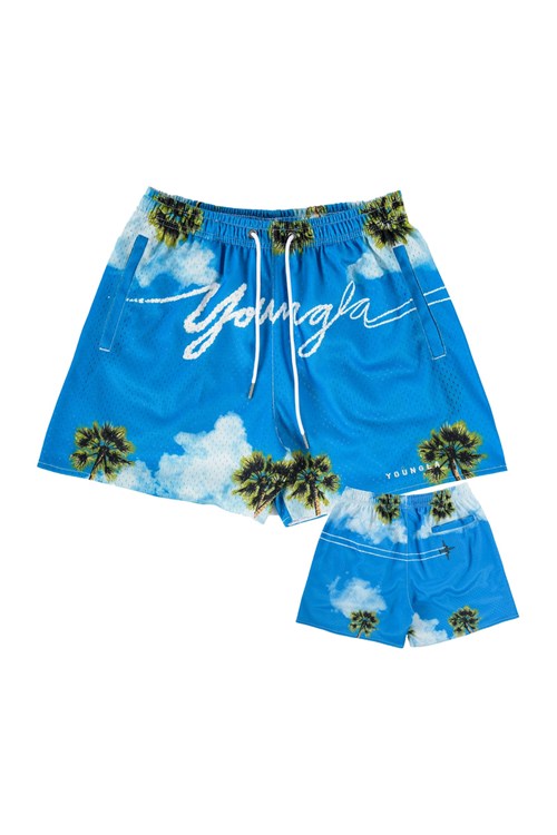 YoungLA 141 The Block Party Shorts Signature Clouds | ANCOR2876