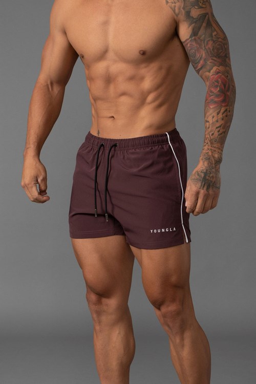 YoungLA 143 Lyhyt Lyhyt Swim Shorts Plum | RSDUA5729