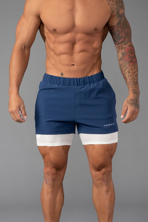 YoungLA 144 Peak Velocity Compression Shorts Laivastonsininen | SXYJM0436