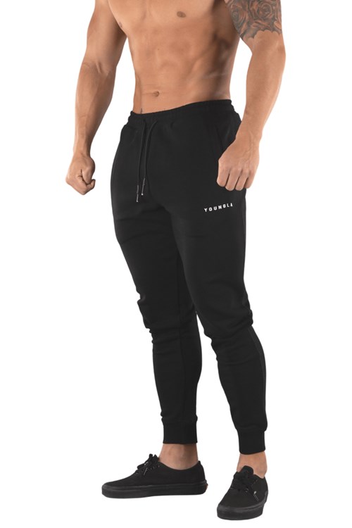 YoungLA 213 Elite Joggers Mustat | PZDWC3879