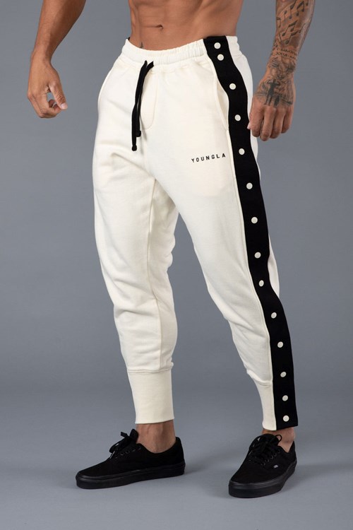 YoungLA 235 - 90s Tear Away Joggers Off-White | ZEAVS7542