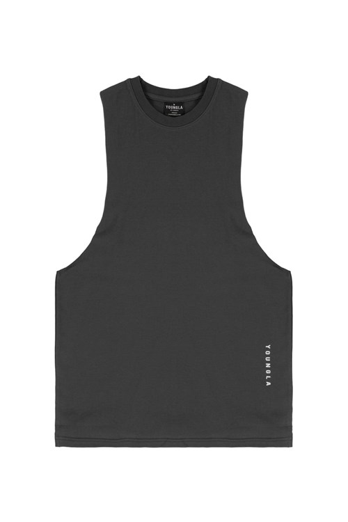 YoungLA 317 Delt Tanks Charcoal | MKPRB7916