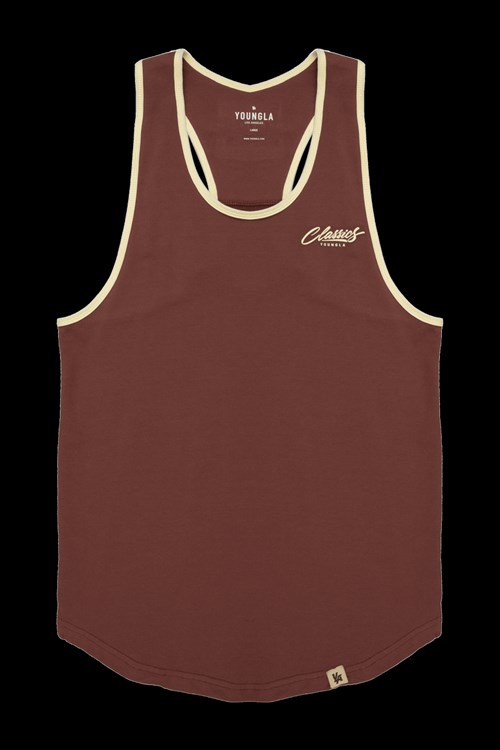 YoungLA 324 Classics Stringer Tank Ruskea | JAROG0561