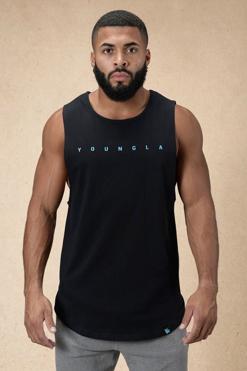 YoungLA 332 Infinity Muscle Tanks Mustat | XHIAO0569