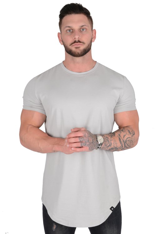 YoungLA 402 Perfect Tee - Scallop Bottom Harmaat | WGQYD3684