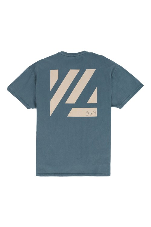 YoungLA 413 Oversized Bloc Shirts Teal Washed | VPBXS6204