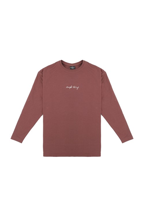 YoungLA 427 Simple Things Long Sleeve Shirt Ruskea | JKVZQ7580